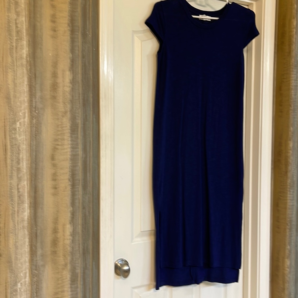 Navy long T-shirt dress